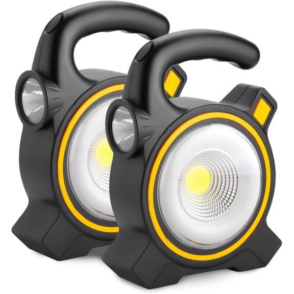 LINLIN Security Lights, Solar Portable Outdoor Security Lighting, 1000 Lumnes Bright COB USB Rechargeable led Floodlight, 10W Battery Powered Operated Flood Light for Garden, loft, Work and Outside