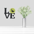 thumbnail image 2 of Blue Swedish Duck Green Metal Wall Artwork LOVE, 2 of 2