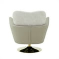 thumbnail image 4 of Pasargad Home Noho Collection Beige Swivel Lounge Chair in Fabric with Pillow- For all age Group, 4 of 8