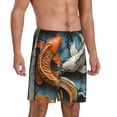 thumbnail image 5 of KLL Colorful Koi Fish Art for Men's 1-Pack Shorts,Sleep Pajama Shorts for Men Soft Pj Shorts Men's Pajama Bottoms Sleepwear -4X-Large, 5 of 7