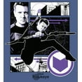 thumbnail image 2 of Boy's Marvel Hawkeye Graphic Panel Icon  Pull Over Hoodie Navy Blue Heather Medium, 2 of 4