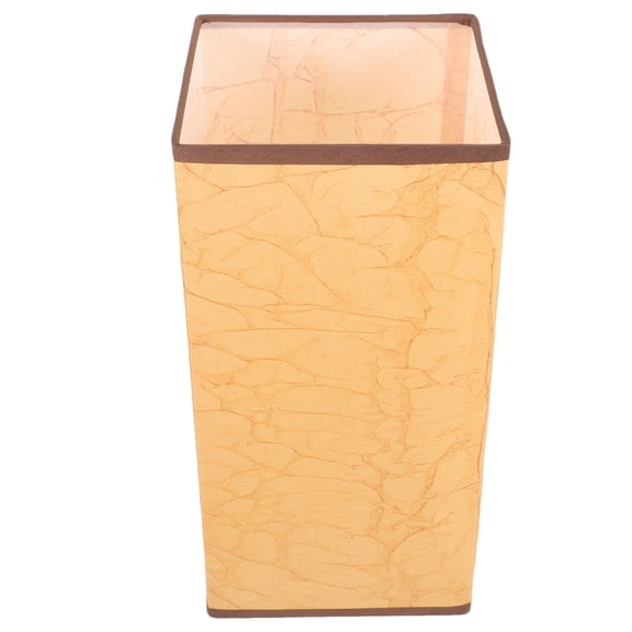OUNONA Square Paper Lampshade Lamp Shade Cover with Light Yellow Tone for Bedroom