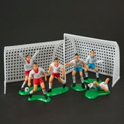 Angle View: 8pcs/set Birthday Kids Toy Football Game With Goal Gate Cake Topper Decoration