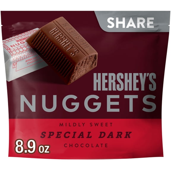 HERSHEY'S NUGGETS SPECIAL DARK Mildly Sweet Chocolate Candy Share Pack, 8.9 oz