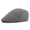 thumbnail image 2 of Newsboy Caps Classic Advanced Flat British Western Style Men Hat for Daily Wear, 2 of 8