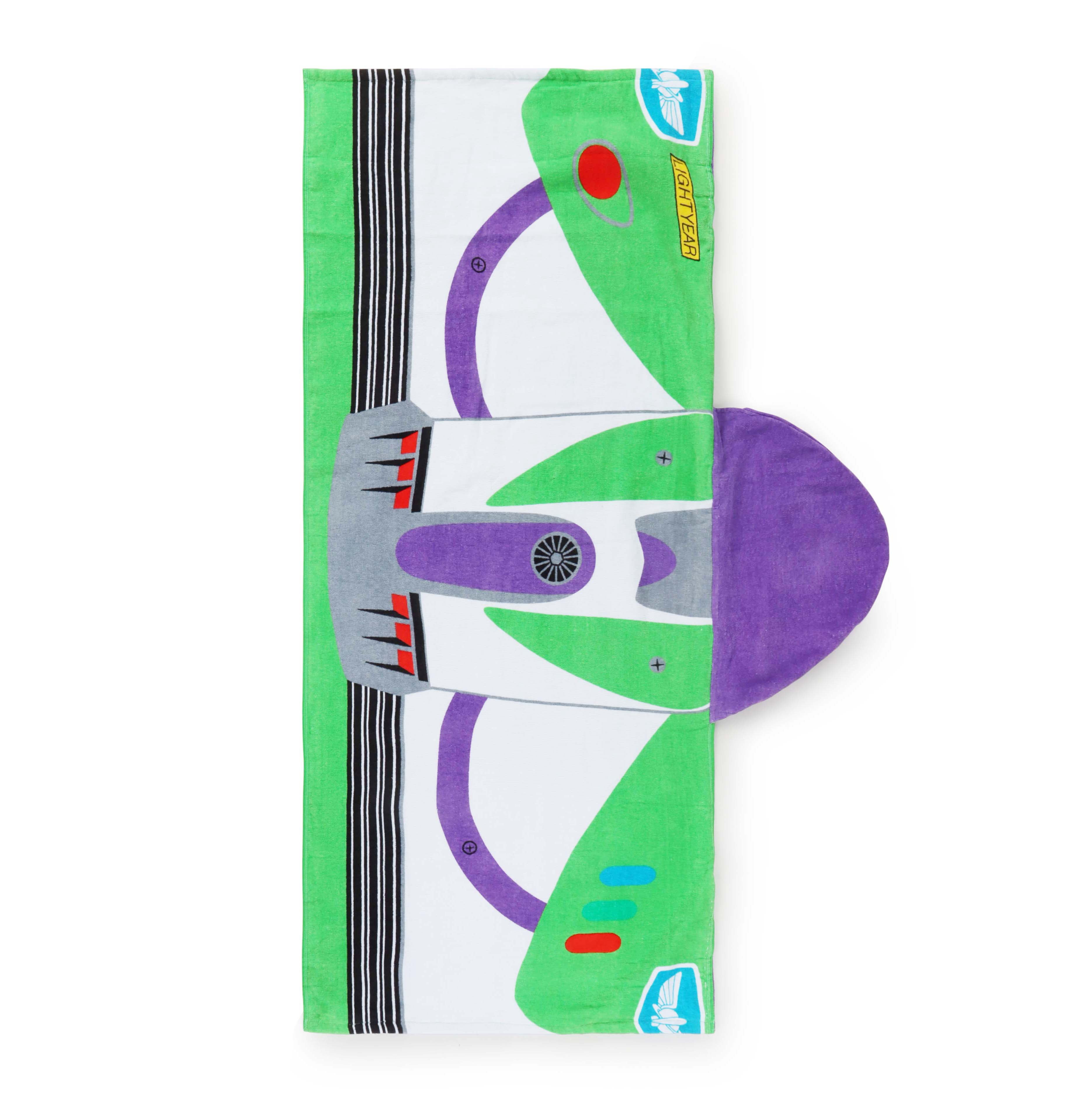 Disney Toy Story Buzz Lightyear Kids Hooded Cotton Towel, 22" x 51"