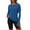 Blue, variant on EDFBUYKRS Womens Satin Blouse Fashion Turndown Collar Long Sleeve Front Draped Shirts Casual Business Work Shirts L