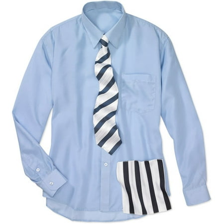 Big Men's Shirt, Tie and Handkerchief Box Set, Size 2 XL