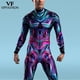 thumbnail image 4 of Traje Zentai de moda VIP para hombre, traje de gato de festival con cremallera frontal, mono punk con estampado de robot, traje de cosplay, ropa de fiesta navideña, 4 of 5