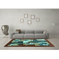 thumbnail image 3 of Ahgly Company Indoor Rectangle Abstract Light Blue Contemporary Area Rugs, 2' x 3', 3 of 4