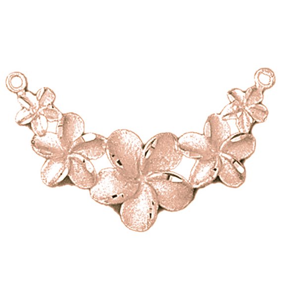 14K Rose Gold Flower Pendant - 24 mm