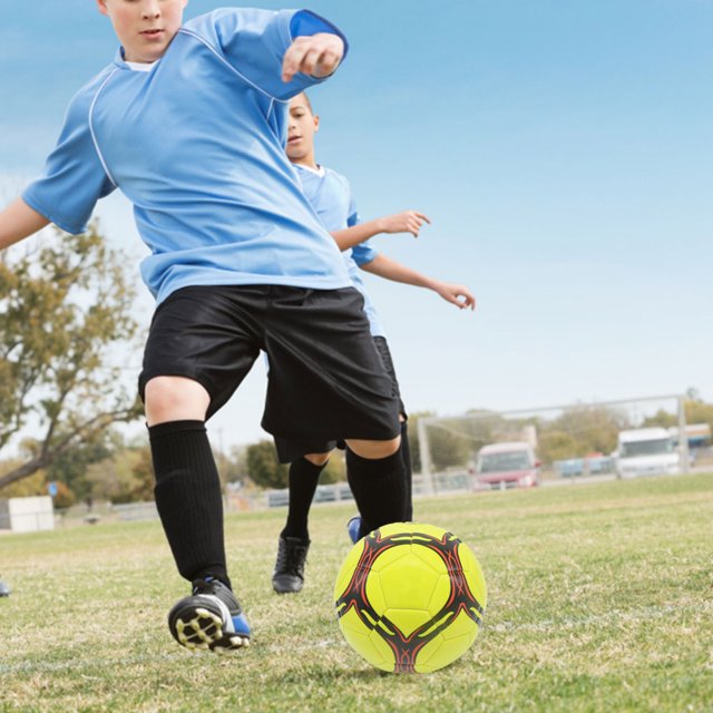 Langgg Official Soccer Ball - Durable And Widely Used For Games And Training Portable PVC Ball Official Newest Soccer red type 5 1Set
