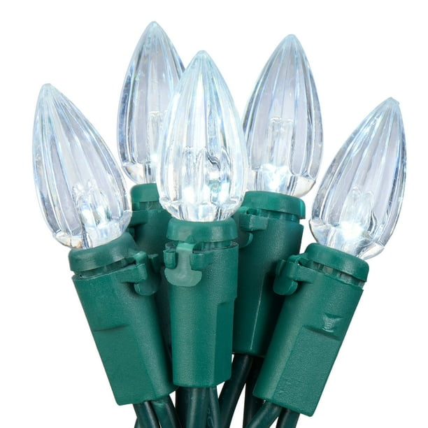 Holiday Time Cool White LED C3 Christmas Lights, 49', 225 Count