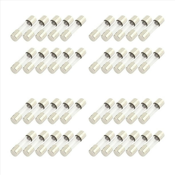 40 Piezas 250V 250mA 0,25A Fusibles de Tubos de Cristal de Accion Rapida 5x20mm