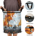 thumbnail image 3 of 50L Extra Large Popup Hamper Collapsible Laundry Basket With Zippered Lid 15.7x18.5in Autumn Vibes, 3 of 7