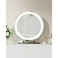 thumbnail image 1 of Large LED Vanity Mirror with 3 Color Lighting Modes – Tabletop Makeup Mirror for Bedroom, Bathroom & Dressing Room – Plug-in, 1 of 10