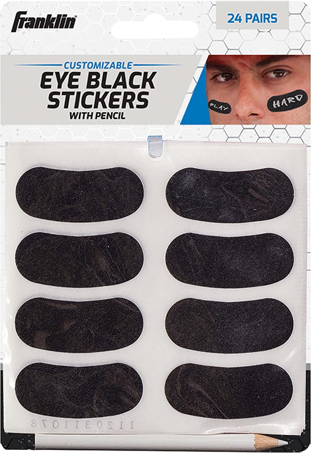 Franklin Sports Eye Black Stickers for Kids - Customizable