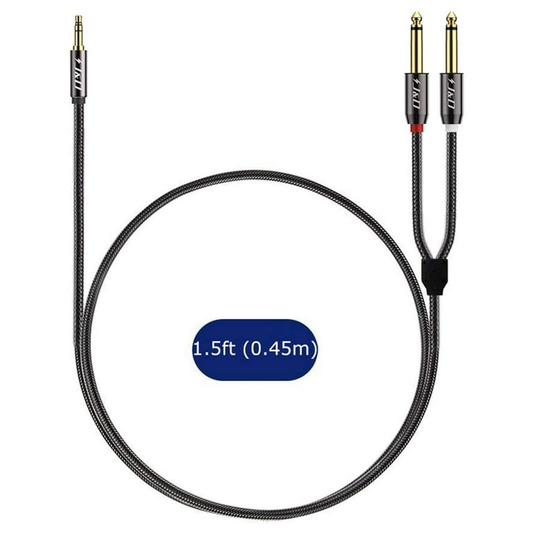 Câble audio double prise jack 6,35 mm 1/4 vers double prise mâle