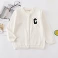 thumbnail image 2 of GXWEA School Sweater For Girls Girls Sweaters Size 7-8 Girls' Cardigans Sweater School Uniforms Cotton Long Sleeve Lightweight Outerwear 3-4 Years White, 2 of 7