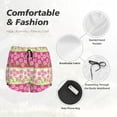 thumbnail image 6 of Picia Flowers Pattern Women's 2 in 1 Athletic Running Shorts High Waisted Workout Casual Gym Sweat Shorts with Comfy Liner Zipper Pockets-Small, 6 of 9