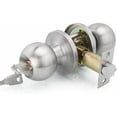 thumbnail image 1 of Round type stainless steel door handle with key, 1 of 2