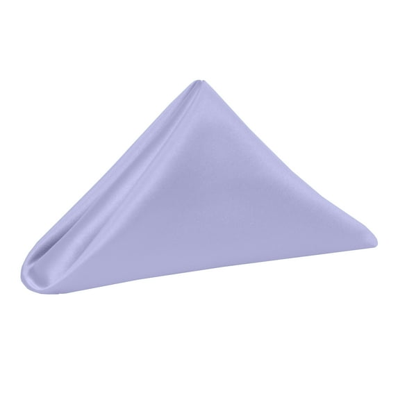Ultimate Textile (10 Dozen) Satin 17 x 17-Inch Napkins - for Wedding, Special Event or Banquet use, Lilac Light Purple