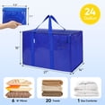thumbnail image 2 of TICONN 6pk XL Moving Bags with Zippers & Handles, Heavy Duty Storage Totes, Blue, 2 of 10