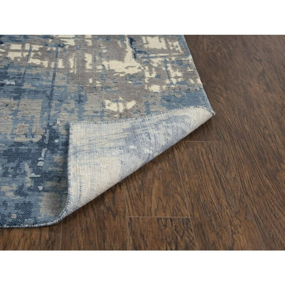 Alora Decor Radiant 10' x 13' Abstract Blue/Ivory/Gray Hybrid Area Rug