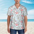 thumbnail image 4 of Balery Cute Rabbit And Heart Print Men's Hawaiian Shirts Short Sleeve Beach Shirt Relaxed Fit Vacation Button Down Shirts-Small, 4 of 9