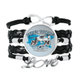 thumbnail image 1 of 1974 Plane Aereo Touring Pattern Bracelet Love Accessory Twisted Leather Knitting Rope Wristband, 1 of 3