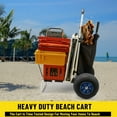 thumbnail image 5 of ONECHOI Beach Carts, 13” Big Wheels Balloon Solid PU Foam Tires for Sands, 165LBS Loading Folding Sand Cart & 33.1" to 51.6" Adjustable Height, Beach Buggy Cart w/Storage Bag, NO Rust, 5 of 9