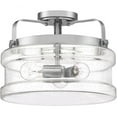 thumbnail image 3 of Quoizel Danbury 3-Light Ceiling Light in Polished Chrome, 3 of 7
