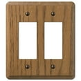 thumbnail image 2 of Amerelle 901RR Contemporary Wood 2 Rocker-GFCI Wall Plate  Medium Oak, 2 of 3