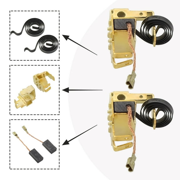 6Pcs 6-100 Spring Carbon Brush Gws6-100 Angle Grinder Tool Replacement Parts