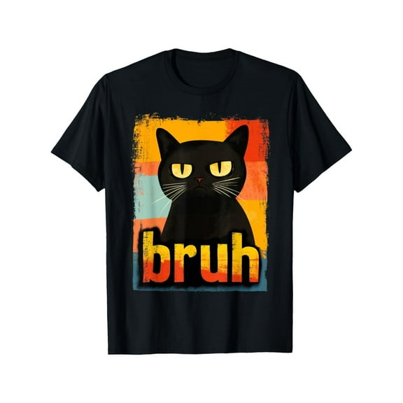 Funny Cat Bruh For Teens Boys Girls Men Women Meme Graphic T-Shirt