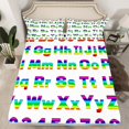 thumbnail image 2 of Manfei Colorful Abc Alphabet Queen Sheet Sets,Kids Learning Flat Sheet,Multicolor 26 Letters Queen Fitted Sheet For Girls Kids,Breathable Home Decor,4-Piece, 2 of 7