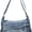 Light Blue, variant on Sunyuer Women Vintage Washed Denim Messenger Bag, Large Capacity Casual Crossbody Shoulder Bag, Adjustable Strap Multi Pocket Fashion Denim Satchel Purse for Travel Daily Commute