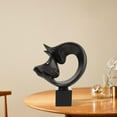thumbnail image 2 of Estatuas abstractas modernas Figuras Artesanías Arte de pareja Cara Escultura Negro Zulema figuritas de estatua de resina, 2 of 8
