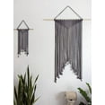 thumbnail image 5 of Minimalist wall hanging, Ombre Steel Gray tapestry, 5 of 8