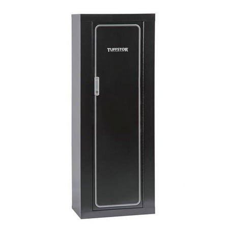 55 x 20.5 x 11 in. 10 Gun Metal Security Cabinet Black