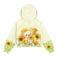 thumbnail image 5 of Xoenoiee Axolotl Sunflower Print Girls Half Zip Hoodie Fleece Quarter Zip Pullover Long Sleeve Sweatshirts Jacket Fall Clothes for Teen Girls, 7-8 Years, 5 of 7