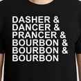 thumbnail image 3 of Dasher Dancer Prancer & Bourbon – T-Shirt, Hoodie & Sweatshirt – Christmas Reindeer Theme – Holiday Gathering Apparel, 3 of 6