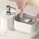 thumbnail image 5 of Dispensador de jabón para fregadero de cocina Nhthy con bandeja, organizador de jabón de manos y lavavajillas para encimera, dispensador doble con bomba de jabón y soporte para esponja. Blanco, 5 of 6