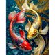 thumbnail image 1 of Diamond Painting 5D DIY Full Round Drill Fish Kit Decoración del hogar Craft (A6450), 1 of 9
