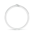 thumbnail image 2 of ANGARA Natural Diamond Split Shank Promise Ring in 14K White Gold for Women (Size-2mm| Color-I-J| Clarity-I1-I2) | April Birthstone, Anniversary, Jewelry Gift for Women | Natural Diamond Ring, 2 of 11