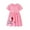 25S01#PinkDotBunny, variant on HILEELANG Baby Girls Short Sleeve Dress Cotton Casual Pink Dot Bunny Applique Jersey Shirt Playwear Dresses 2T