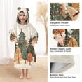 thumbnail image 3 of FORMRS Wearable Blanket Hoodie with Sleeves for Kids Cozy Flannel Sweatshirt, Brown Christmas Trees, 3 of 7