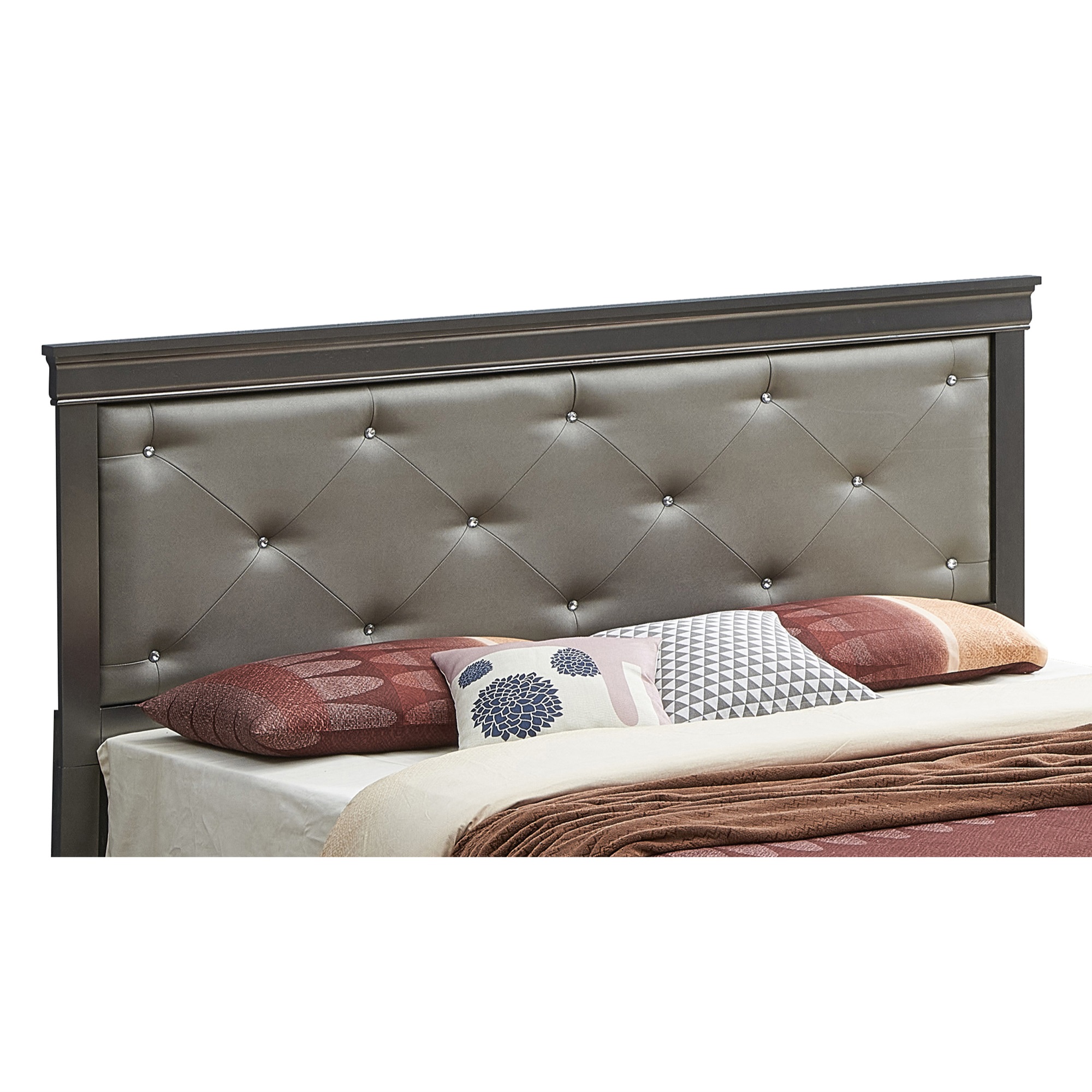 Passion Furniture Lorana Metalic Black Full Panel Beds, PF-G6502B-FB2 - image 3 of 5
