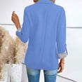 thumbnail image 4 of Gfyviroh Women's Dressy Blazer Jackets Solid Color Long Sleeve Business Jackets with Pockets Button Front Lapel Coats, 4 of 7