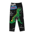 thumbnail image 4 of Disketp Space Dino Cartoon Black Print Women'S Comfy Pajama Pants Casual Drawstring Palazzo Lounge Wide Leg Pants, 4 of 9